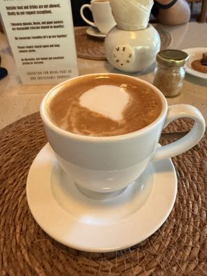 Flat whitee  at Suvena - Specialty Coffee Cafe in Anjuna