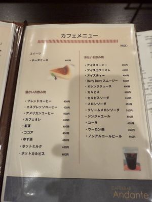 More drinks  at Cafe&Bar Andante in Hashimoto