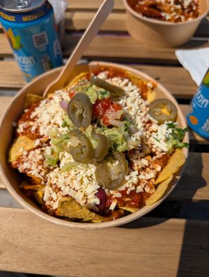 Nachos with chilli at Soulful Bowl in Wiltshire