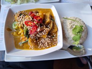 tofu curry and cauliflower rice at Pho - Newcastle in Newcastle Upon Tyne