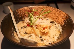 soy milk noodle soup at One Side Juice - 一面汁原·纯素 in Chongqing