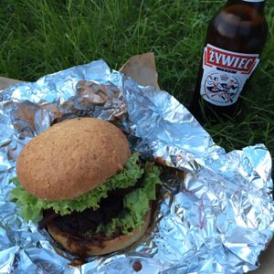 burger and beer - what more do you want  at Nova Krova in Krakow