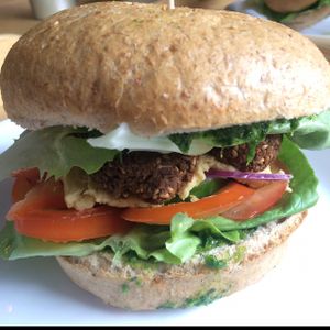 Falafel burger  at Nova Krova in Krakow