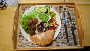 Pita z falafelem at Nova Krova in Krakow