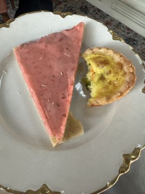 Strawberry poptart and jalapeño quiche (I couldn’t help biting into it before pausing to document)    at Good Bread For All in Fort Wayne