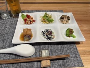 Side dishes with set lunch  at Ayasai - 采菜 in Kyoto