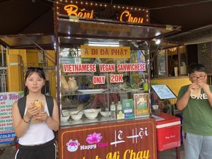 Delicious vegan baguettes.   at Bánh Mì Chay Lê Hội in Da Nang