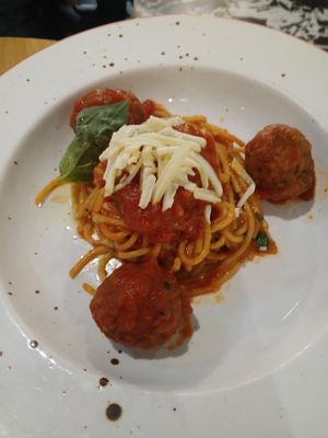 Spaghetti and meatballs at Casa Nova in Newcastle