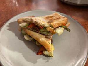 Vegetarian Panini (also as vegan option possible) at The Green Wave  in San Vicente De La Barquera