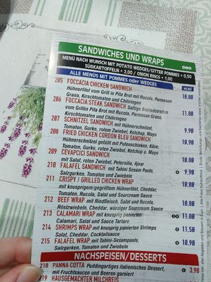 Vegane Falafel Sandwiches & Wraps at Pizzeria Solemio in Baden