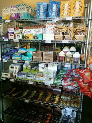 One of the sweets displays at Animal Place's Vegan Republic in Berkeley