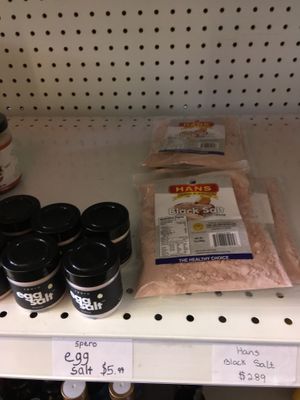 Yes, they have black salt! at Animal Place's Vegan Republic in Berkeley