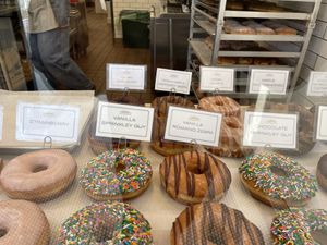 Clearly labeled  at Johnny Doughnuts in San Francisco