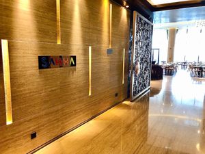 The restaurant  at Sahha in Abu Dhabi