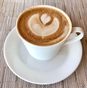 Soya cappuccino  at Sahha in Abu Dhabi