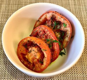 Herb roasted tomatoes  at Printania in Abu Dhabi