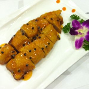 Delicious passion fruit glazed 'chicken' at Nha Hang Chay Thien Phat - Old Quarter in Hanoi