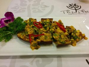 eggplant with peanuts at Nha Hang Chay Thien Phat - Old Quarter in Hanoi