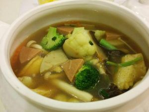 braised tofu with 12 vegetables at Nha Hang Chay Thien Phat - Old Quarter in Hanoi