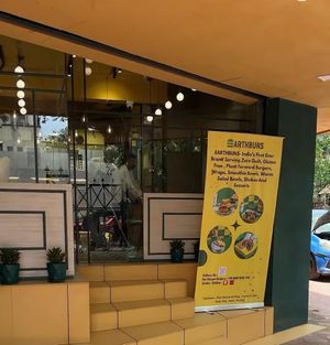 Entrance at EarthBuns in Mumbai