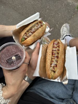 Smoothie & Hot Rog  at Rafa-veg-dog🌱  in Tbilisi