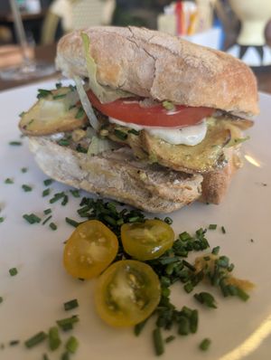 Exotic mushroom burger at Pure Earth Botanicals in Cape Town