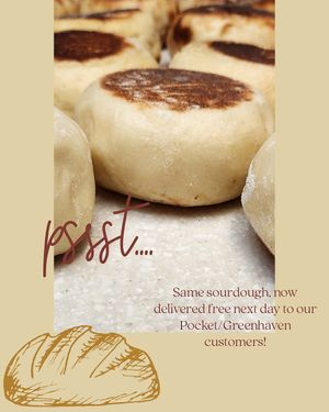 Vegan English Muffins! at Heritage Rise Sourdough in Elk Grove