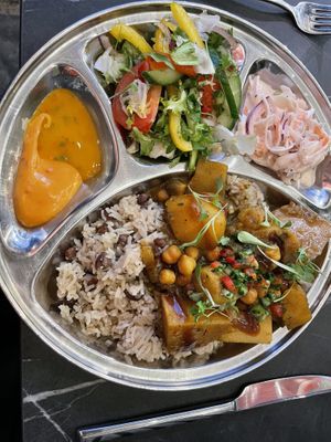 Channa aloo thali   at The Calabash Tree in Sunderland
