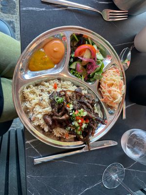 Jerk shroom thali   at The Calabash Tree in Sunderland