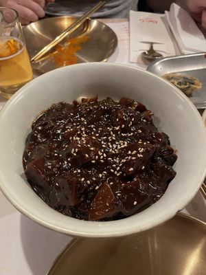 Jjajang myeon  at Kim's So Korean Food Centrum in Amsterdam