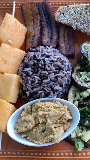 Gallo pinto vegano at Como En Mi Casa in Puerto Viejo De Talamanca