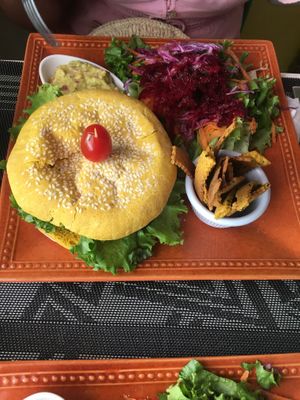 Owner offered to swap out goat cheese for a slice of eggplant. 👍👍 at Como En Mi Casa in Puerto Viejo De Talamanca