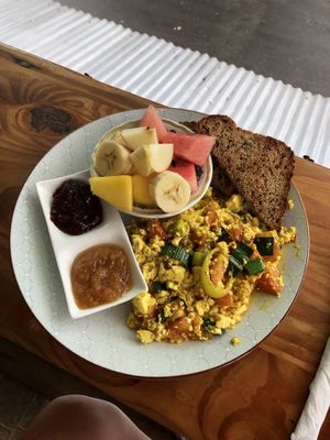 Scrambled tofu   at Como En Mi Casa in Puerto Viejo De Talamanca