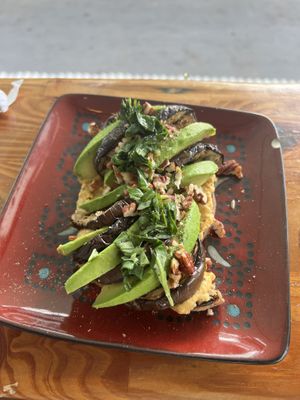 Eggplant bruschetta   at Como En Mi Casa in Puerto Viejo De Talamanca