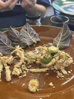 Fig and mushroom dish   at Dược Điền Chay Quán in Ha Long