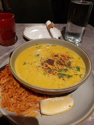 Lentil soup at Ayat - Bushwick in Brooklyn