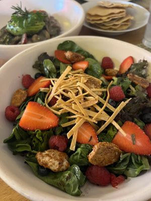 Ensalada de frutos rojoss  at La Fonda Cholula in Tequila
