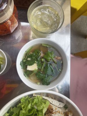 Free soup  at Quan Chay in Ho Chi Minh City