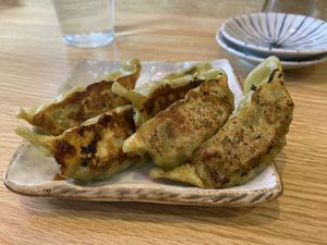 Grilled vegetable dumplings   at Ichikokudo in London