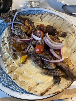 Hummus & mushroom gyro  at Borage  in Speedway