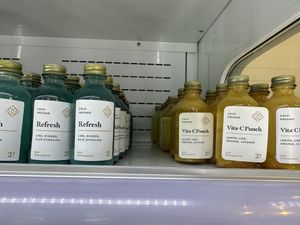 Juice shots   at Toastique  in Washington