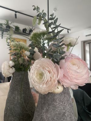Fresh flowers  at Colibri in Vilnius