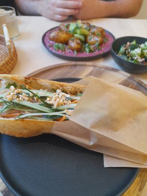 Vietnamese sandwich with tofu AMAZING! at Colibri in Vilnius