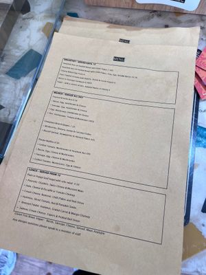 Menu  at Ginger Monkey Number 31  in Chester