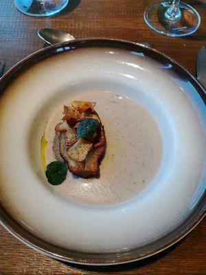 Jerusalem Artichoke Soup at Skyskraperen - Ulriken643 in Bergen