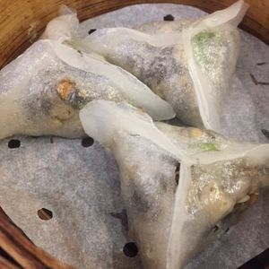 Black truffle mushrooms dumplings  at Benzhen Vegetarian in Hong Kong Island