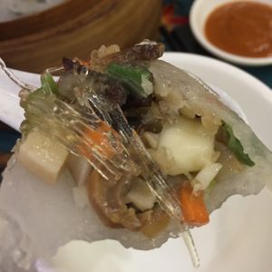 Steamed dumplings (with mock shark's fin) at Benzhen Vegetarian in Hong Kong Island