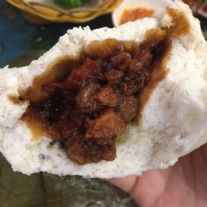 Barbecue pork bun  at Benzhen Vegetarian in Hong Kong Island