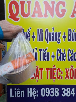 My take away packaging at Quảng An in Ho Chi Minh City