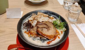 Vegan paitan spicy Charsiu ramen at Ramen Kiou - Hankyu Higashidori Branch in Osaka